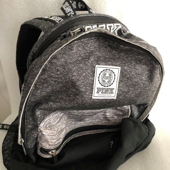 pink campus backpack pure black